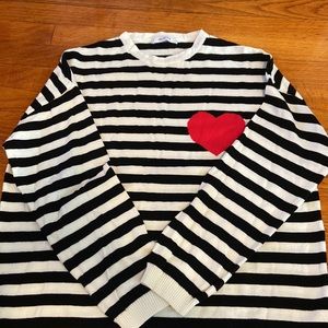 Heart striped shirt